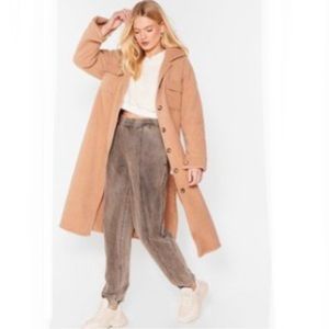 NWOT J5 Fashion Pocket The Past Longline Shirt Jacket CREAM Size S/M